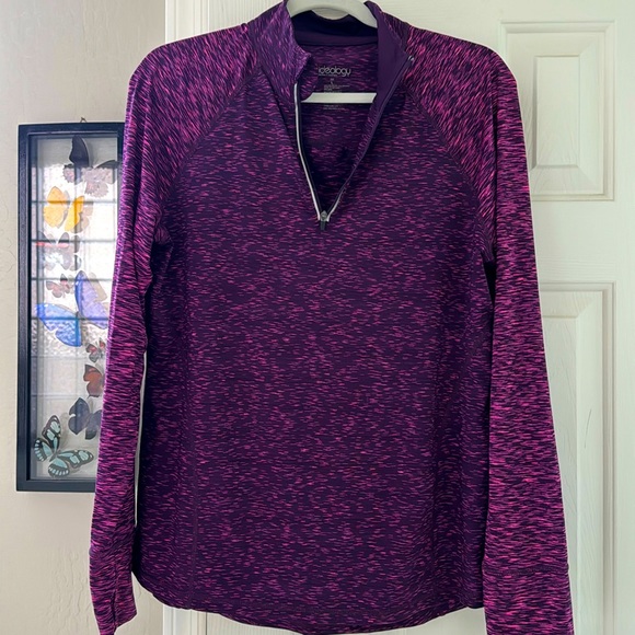 Ideology Tops - Ideology Athletic Zip Neck Long Sleeve Top